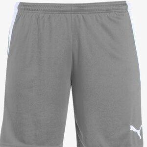PUMA TeamLiga 25 Soccer Shorts Gray/White Youth Athletic Training Gym Size M $25